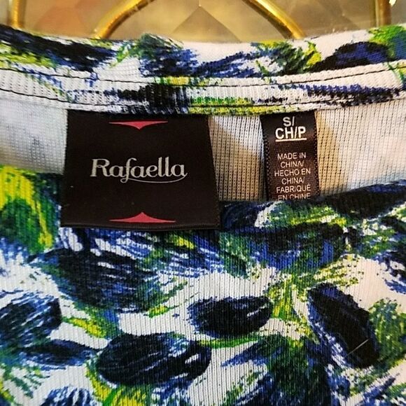 Rafaella green blue print dress Sz. S NWOT - Picture 3 of 5